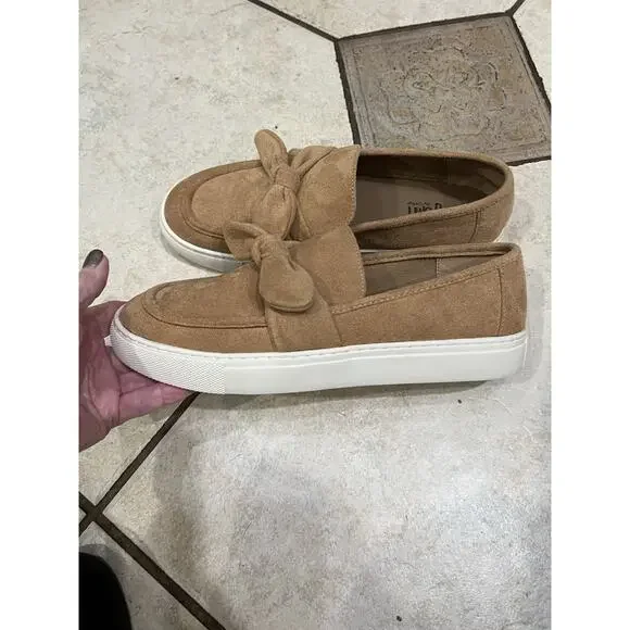 Hey Girl By Corkys Brown Faux Suede Why Knot Loafer Slip One Sz 8 - Picture 3 of 8